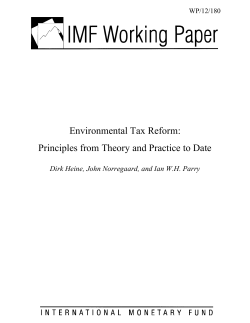 Environmental Tax Reform: Principles from Theory and Practice to