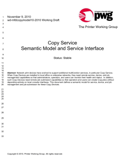 Copy Service Semantic Model and Service Interface