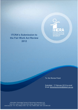 ITCRA`s Submission to the Fair Work Act Review 2012