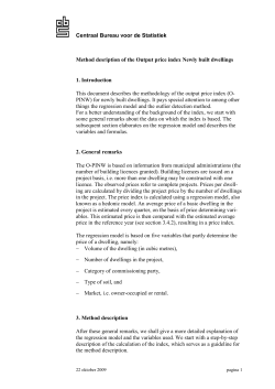 Method description of the Output price index Newly built dwellings