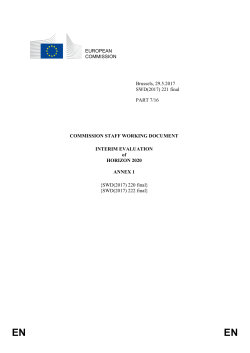 EUROPEAN COMMISSION Brussels, 29.5.2017 SWD(2017) 221