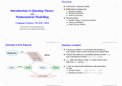 Introduction to Queuing Theory Mathematical Modelling