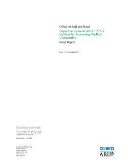 Impact assessment of the Competition and Markets Authority`s (CMA