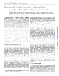 Underwater study of arterial blood pressure in breath