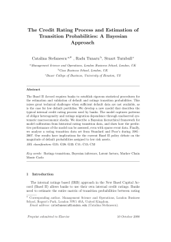 The Credit Rating Process and Estimation of Transition Probabilities