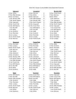 2016-2017 Clayton County Middle School Basketball Schedule 15