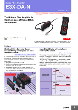 E3X-DA-N - OMRON Industrial Automation
