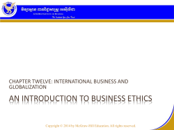 AN INTRODUCTION TO BUSINESS ETHICS