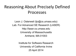 Osterweil-Apr-2014 - Institute for Software Research