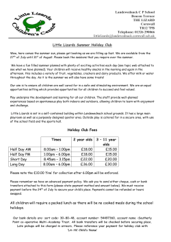 Little Lizards Summer Holiday Club