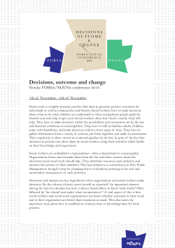 Decisions, outcome and change