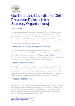 Guidance On Child Protection Policies