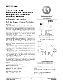 NB7VQ58M - 1.8V / 2.5V / 3.3V Differential 2:1 Clock/Data