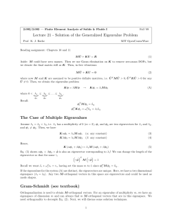 Solution of the Generalized Eigenvalue Problem