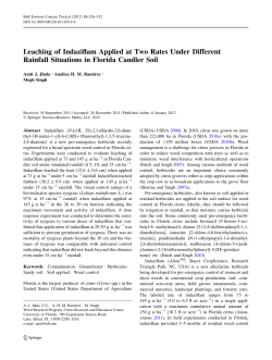 Leaching of indaziflam applied at two rates under different rainfall