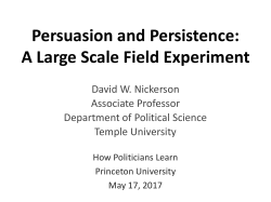 Political Persuasion in the Field
