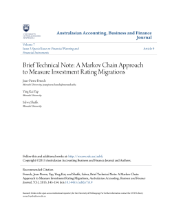 Brief Technical Note: A Markov Chain Approach