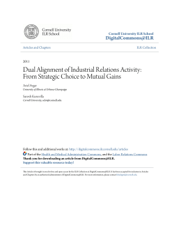 Dual Alignment of Industrial Relations Activity: From Strategic