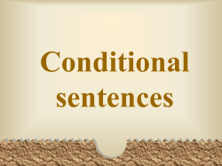 Conditional sentences