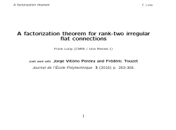A factorization theorem for rank-two irregular flat connections