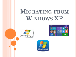 Migrating from Windows XP