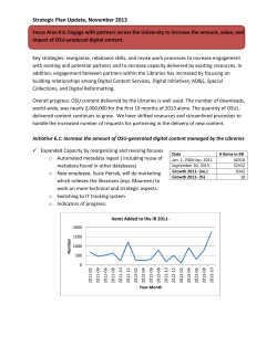 Strategic Plan Update, November 2013, pg.