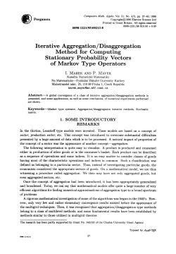 Iterative Aggregation/Disaggregation Method for Computing