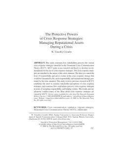 The Protective Powers of Crisis Response Strategies: Managing