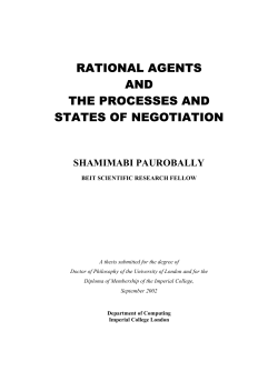 rational agents and the processes and states of negotiation