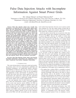 False Data Injection Attacks with Incomplete Information Against