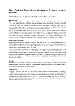 Predicting Breast Cancer Conservative Treatment Aesthetic Outcome