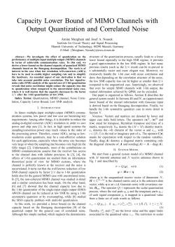 Capacity Lower Bound of MIMO Channels with Output