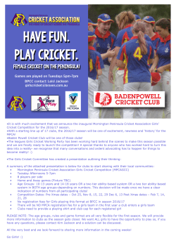 have fun. play cricket. - Baden Powell Cricket Club