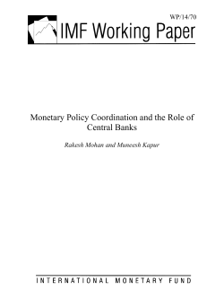 Monetary Policy Coordination and the Role of Central Banks