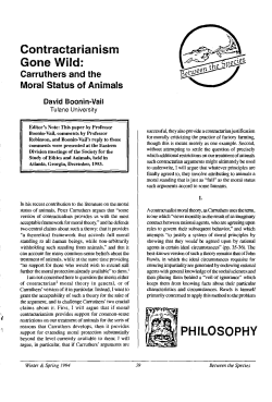 Carruthers and the Moral Status of Animals