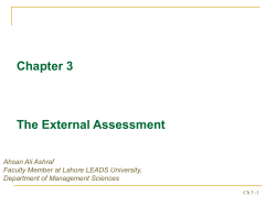 Chapter 3 The External Assessment