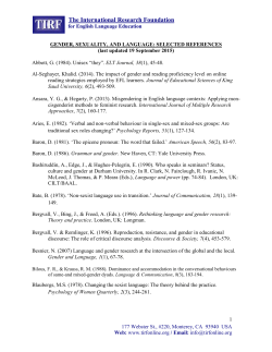 Language and gender - The International Research Foundation for