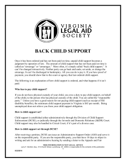 back child support - Virginia Legal Aid