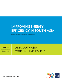 Improving Energy Efficiency in South Asia