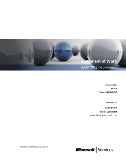 SCCM Deployment SOW Ver 3.0