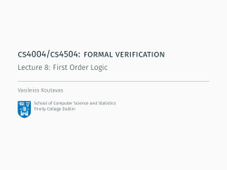 CS4004/CS4504: Formal Verification