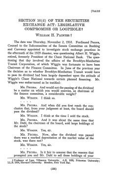 Section 16 (d) of the Securities Exchange Act