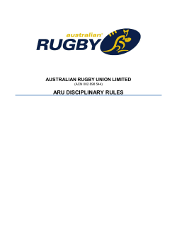 ARU Disciplinary Rules