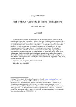 Fiat without Authority in Firms (and Markets)
