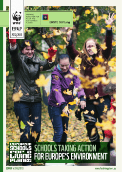 SCHOOLS TAKING ACTION FOR EUROPE`S ENVIRONMENT