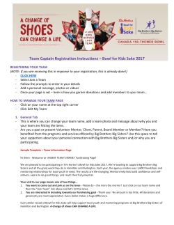 Team Captain Registration Instructions &ndash; Bowl for Kids Sake 2017