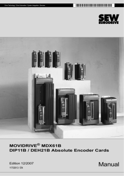 MOVIDRIVE&reg; MDX61B Absolute Encoder Cards DIP11B/DEH21B