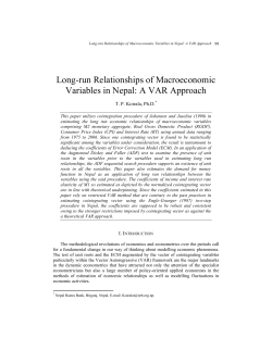 Long-run Relationships of Macroeconomic Variables in Nepal: A