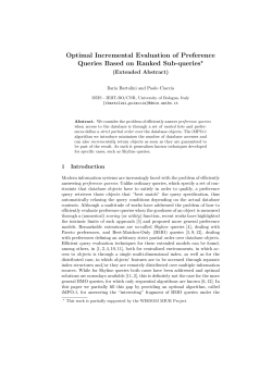 Optimal Incremental Evaluation of Preference Queries Based on