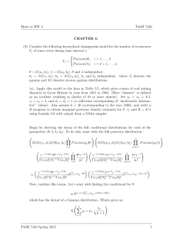 Hints to HW 4 PubH 7440 CHAPTER 3: (9) Consider the following